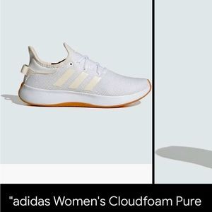 Ladies White Adidas Cloudfoam sneakers